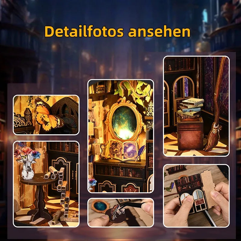Close-up view of a decorative element in the Book Nook - The Realm Of The Magic Book with fine details
