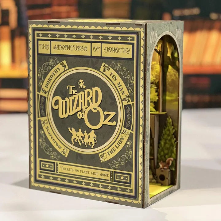 The Wizard of Oz: Fantasy Diorama Wooden LED 3D Puzzle Book Nook Kit-CraftoyX