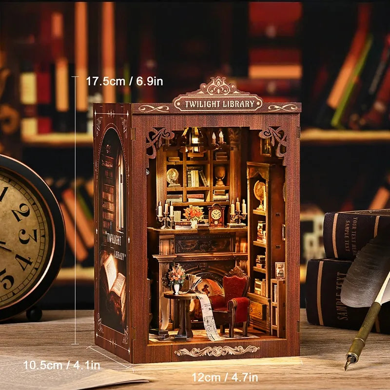 Book Nook - Twilight Library with detailed dimensions