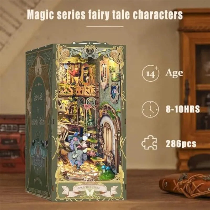 Book Nook Kits | Green Fairyland - Enchanting Miniature World - CraftoyX