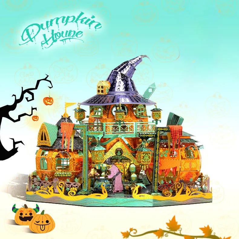 by craftoyx 3D Metal Puzzle Halloween Pumpkin House