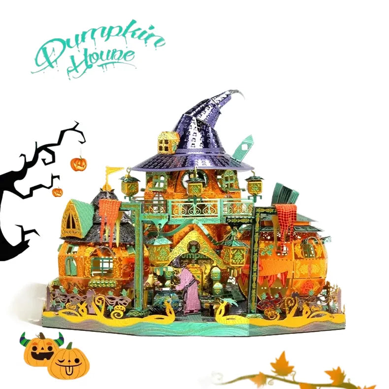 by craftoyx 3D Metal Puzzle Halloween Pumpkin House