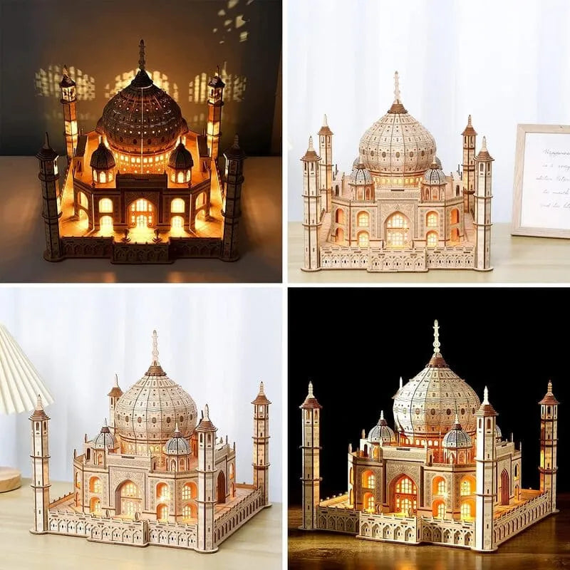 by craftoyx 3D puzzle Taj Mahal finished product on display