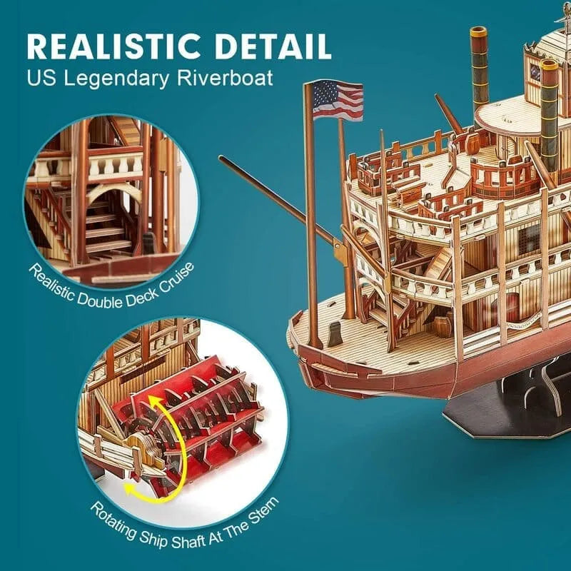 3D Puzzles | Mississippi Steamboat - CraftoyX