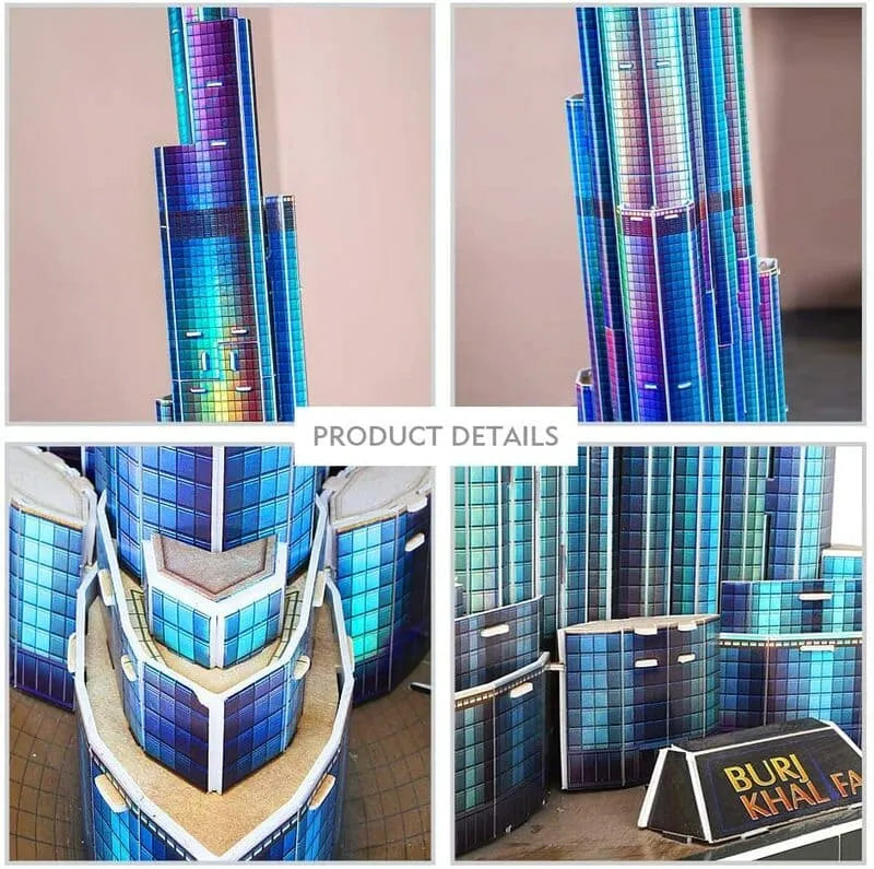 3D Puzzles | Dubai Burj Khalifa with LED Lights - CraftoyX