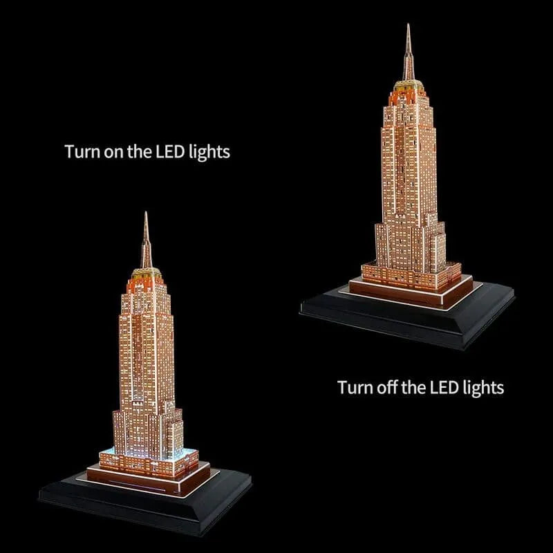 3D Puzzles | Empire State Building with LED Lights - CraftoyX