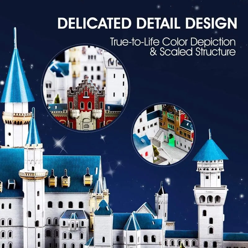 3D Puzzle | LED Neuschwanstein Castle Germany - CraftoyX