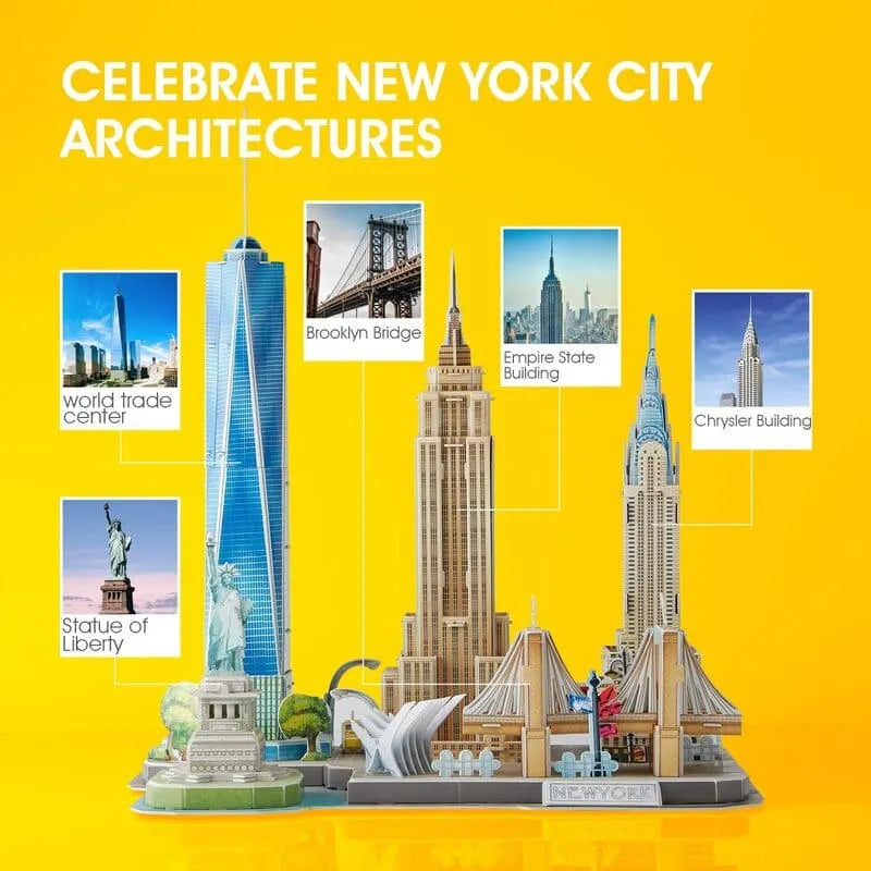 3D Puzzle | New York Cityline Architecture - CraftoyX