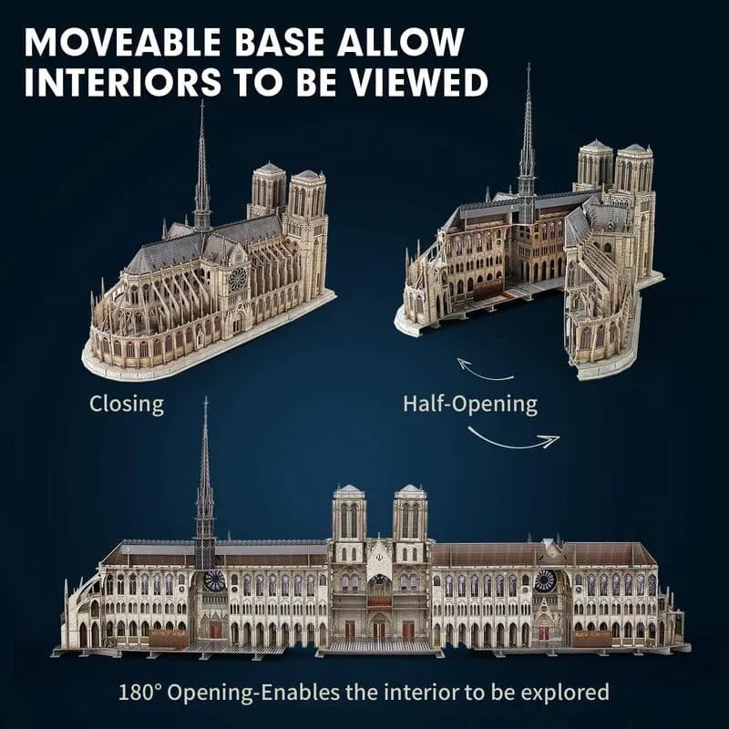 3D Puzzles | Notre Dame de Paris Church - Interactive Architectural Model - CraftoyX