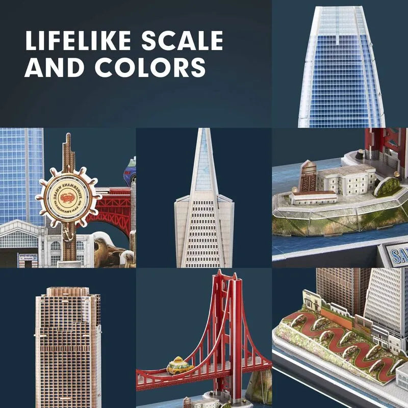 Puzzle 3D | San Francisco Cityline - Architectural Model Kit - CraftoyX