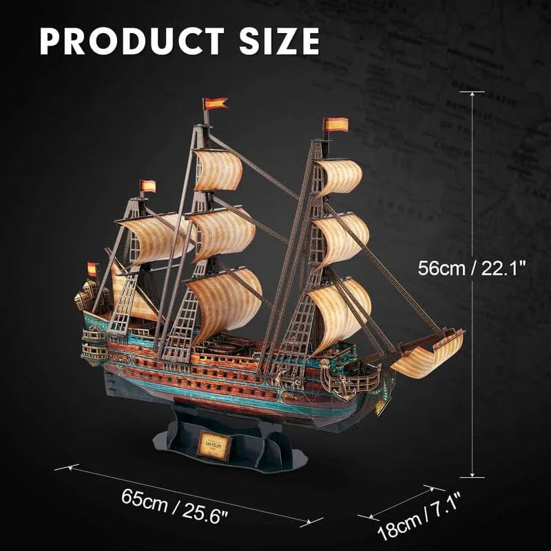 by craftoyx 3d model ship educational toy