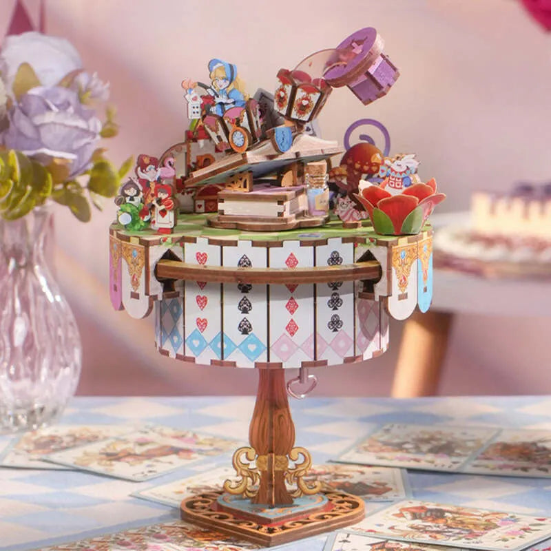 3D Music Box Puzzle Kit | Alice’s Tea Party-CraftoyX