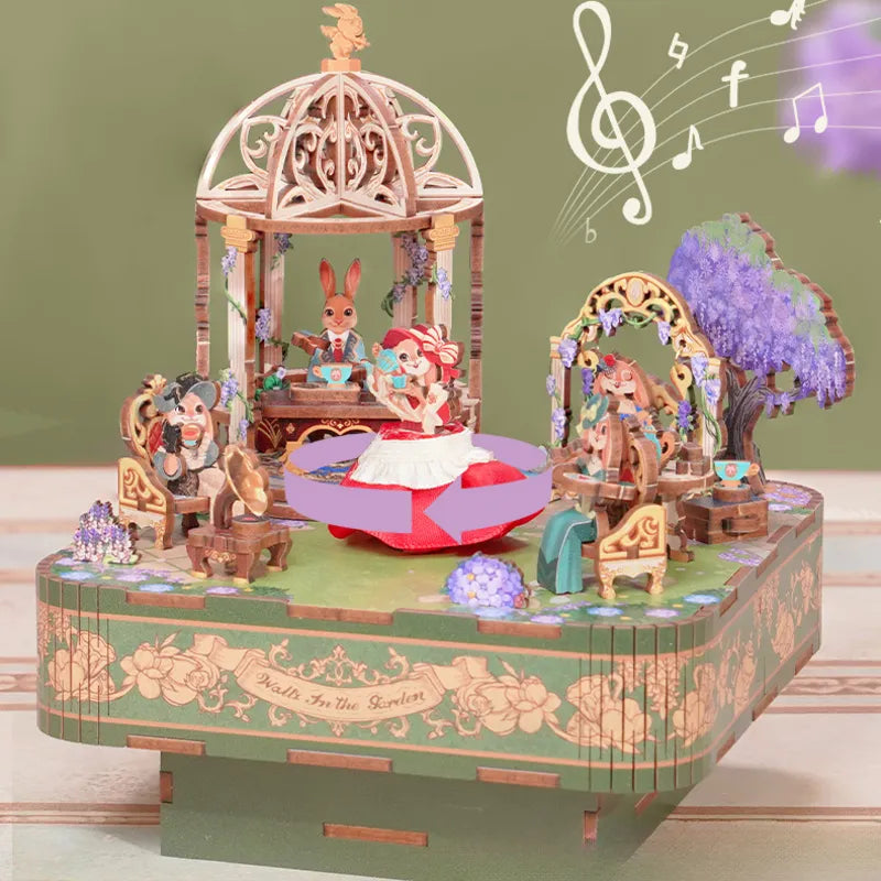 3D Music Box Puzzle Kit | Dance among the Flowers-CraftoyX