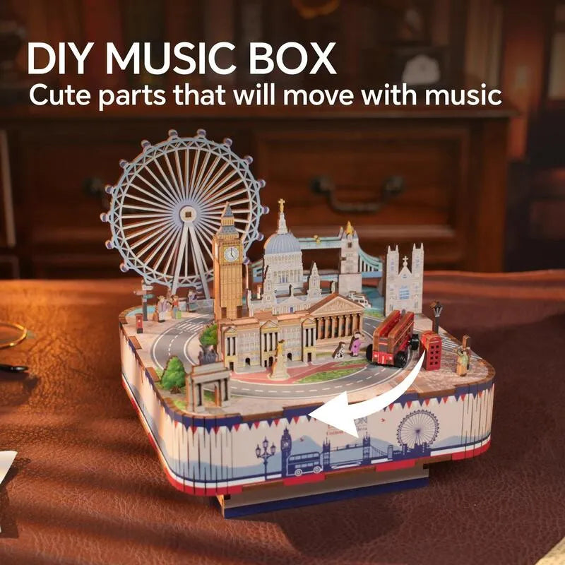 3D Music Box Puzzle Kit | London-CraftoyX