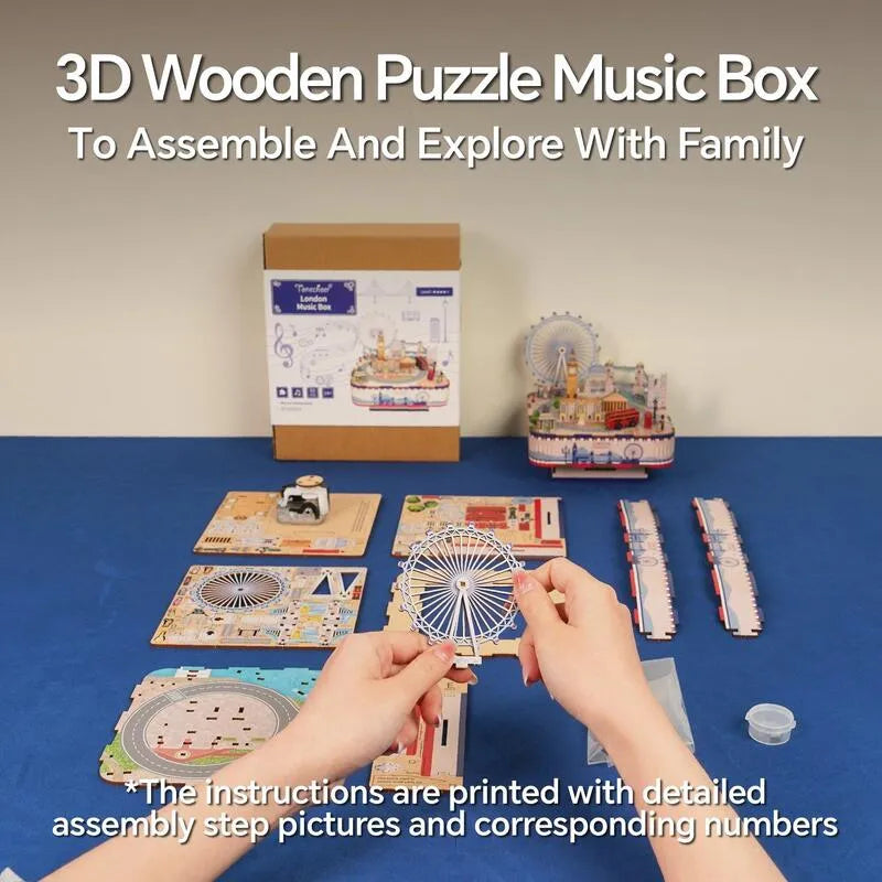 3D Music Box Puzzle Kit | London-CraftoyX