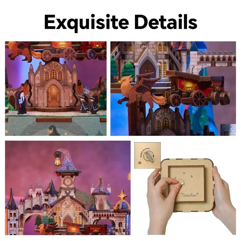 3D Music Box Puzzle Kit | Magical Castle-CraftoyX