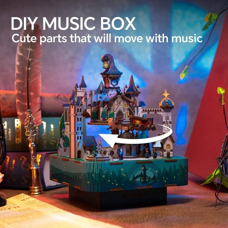 3D Music Box Puzzle Kit | Magical Castle-CraftoyX