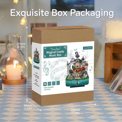 3D Music Box Puzzle Kit | Magical Castle-CraftoyX
