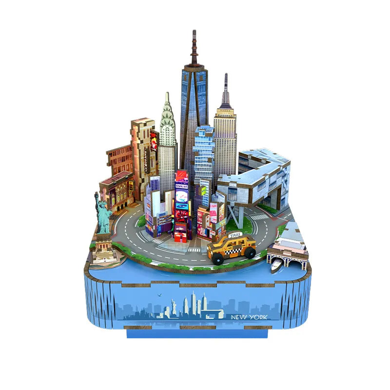 3D Music Box Puzzle Kit | New York-CraftoyX