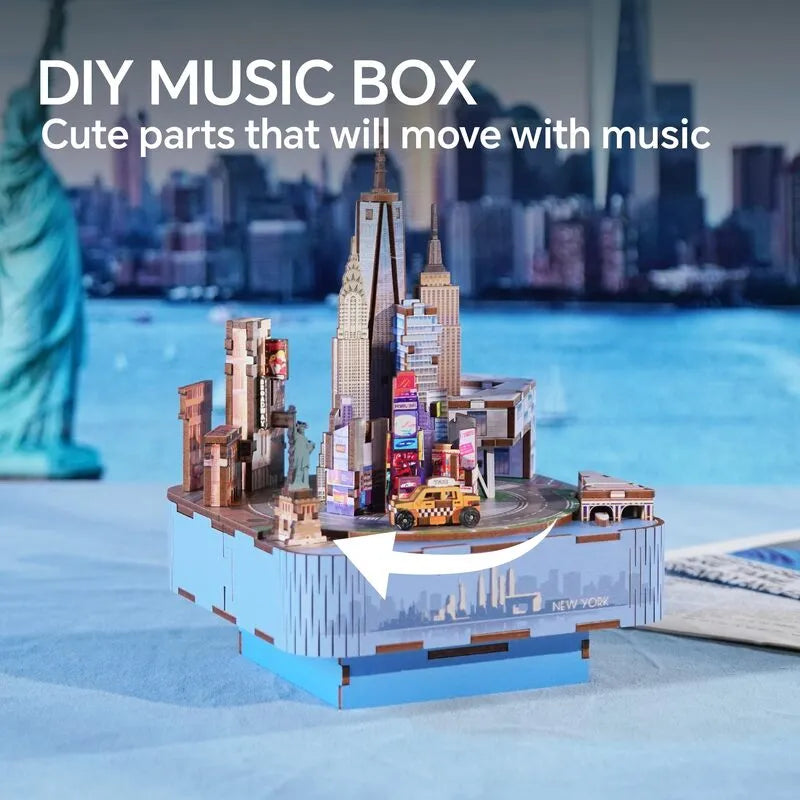 3D Music Box Puzzle Kit | New York-CraftoyX