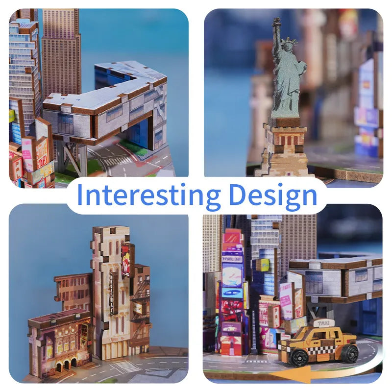 3D Music Box Puzzle Kit | New York-CraftoyX