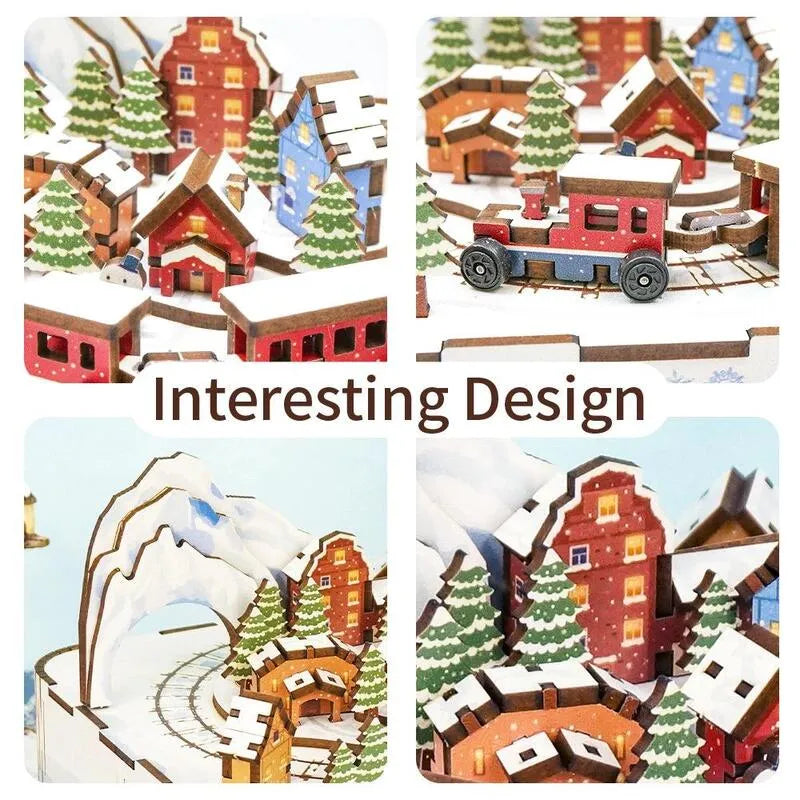 3D Music Box Puzzle Kit | Snow Train-CraftoyX