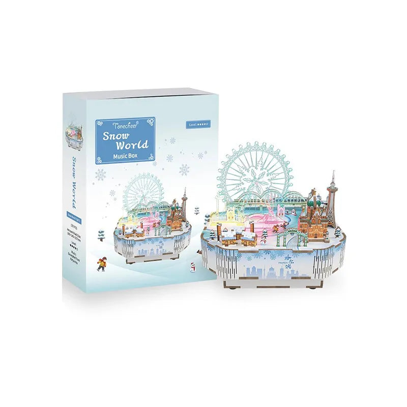 3D Music Box Puzzle Kit | Snow World-CraftoyX