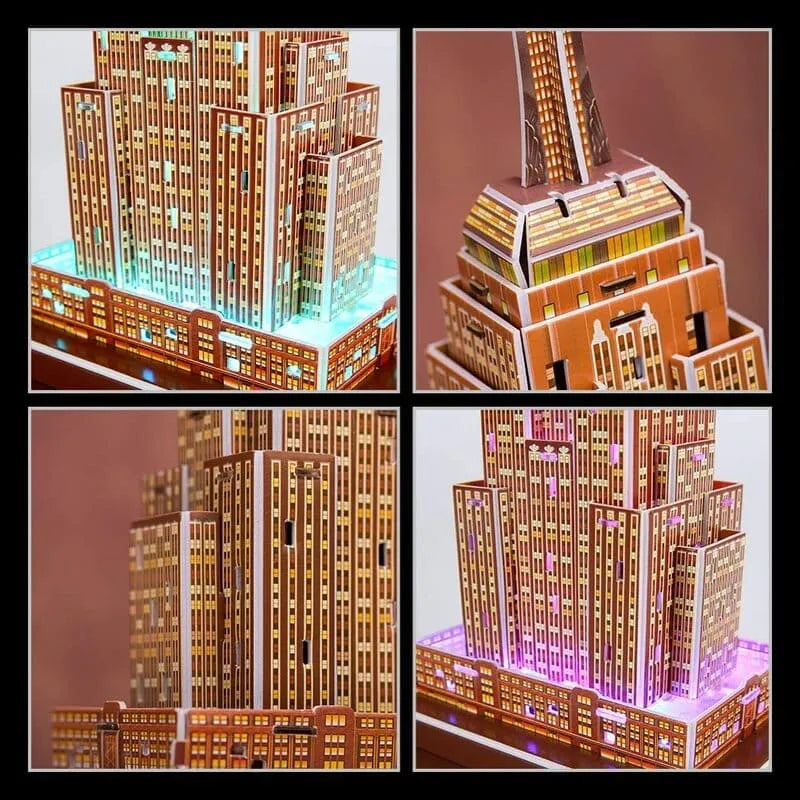 3D Puzzles | Empire State Building with LED Lights - CraftoyX