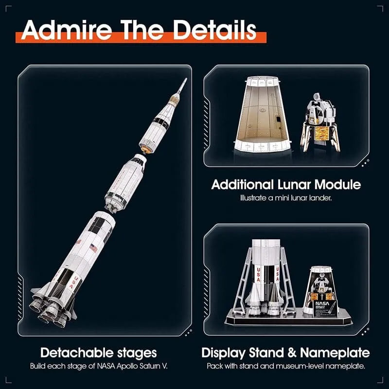 3D Puzzles | NASA Apollo Saturn V - CraftoyX