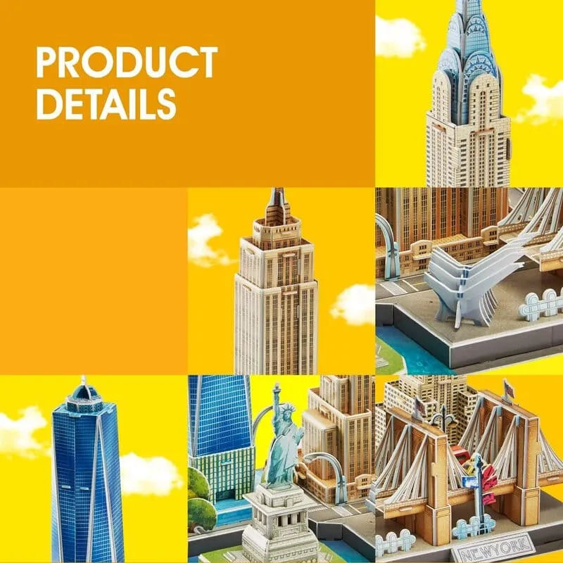 3D Puzzle | New York Cityline Architecture - CraftoyX