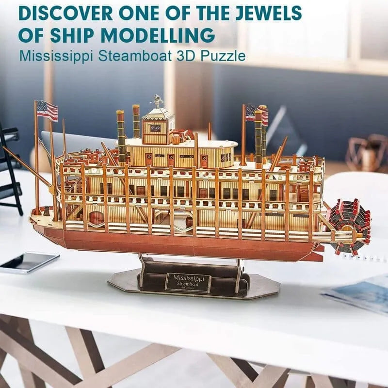 3D Puzzles | Mississippi Steamboat - CraftoyX