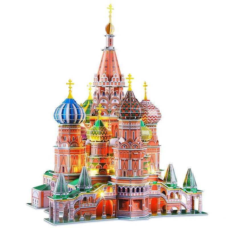 3D Puzzles | St. Basil's Cathedral with LED Lights - CraftoyX