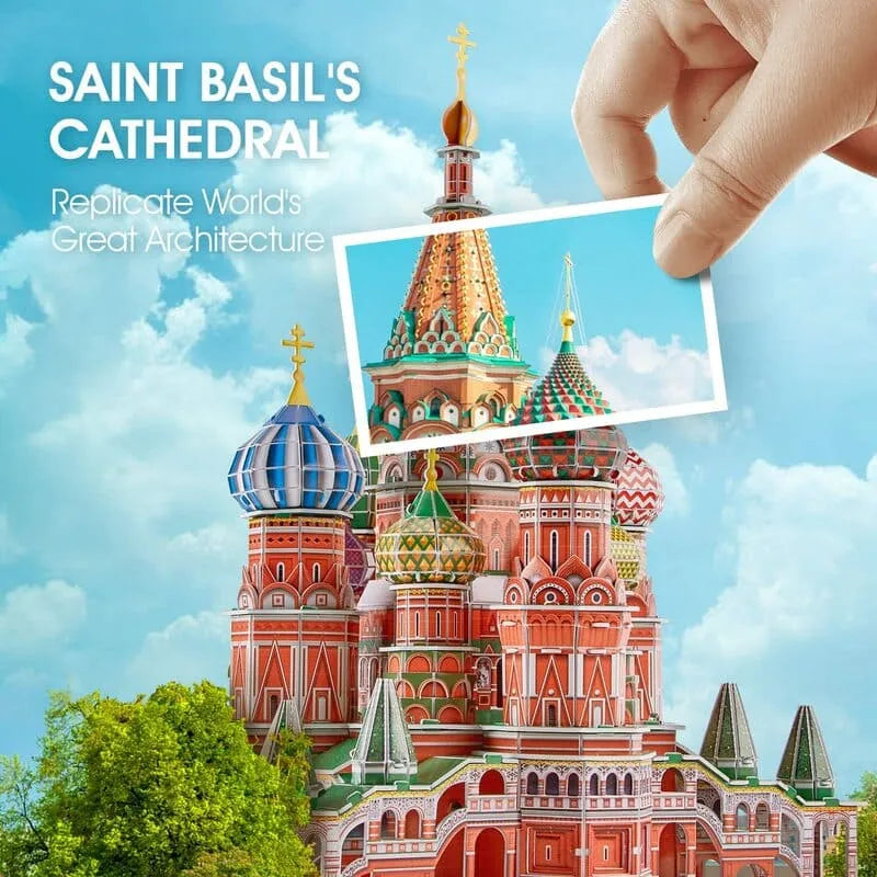 3D Puzzles | St. Basil's Cathedral with LED Lights - CraftoyX