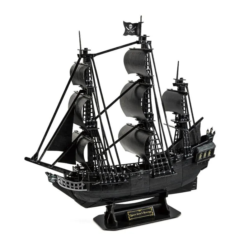 3D Puzzle | Black Pirate Ship - Third Generation Upgrade - CraftoyX