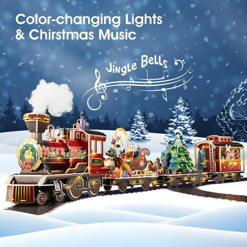 3D Puzzles | Christmas LED Train Set - CraftoyX