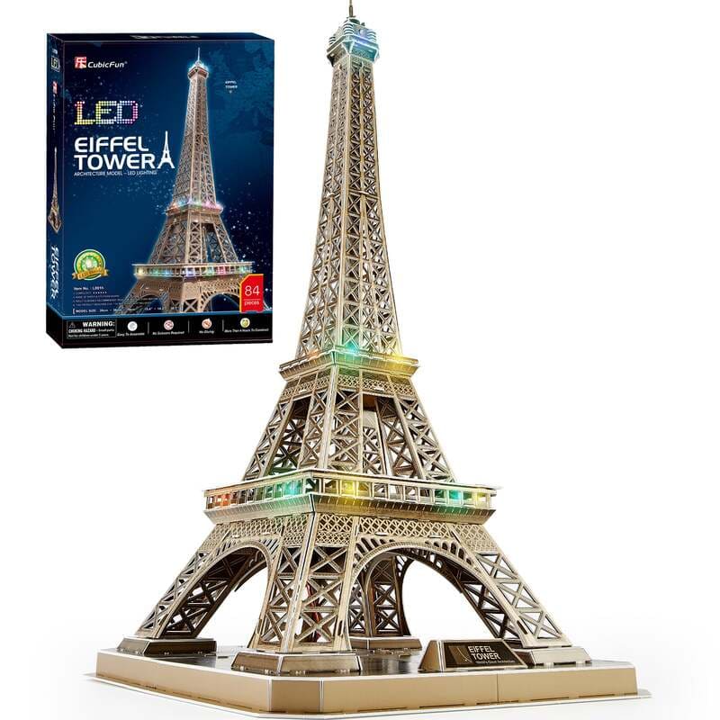 3D Puzzles | Eiffel Tower with LED Lights - CraftoyX