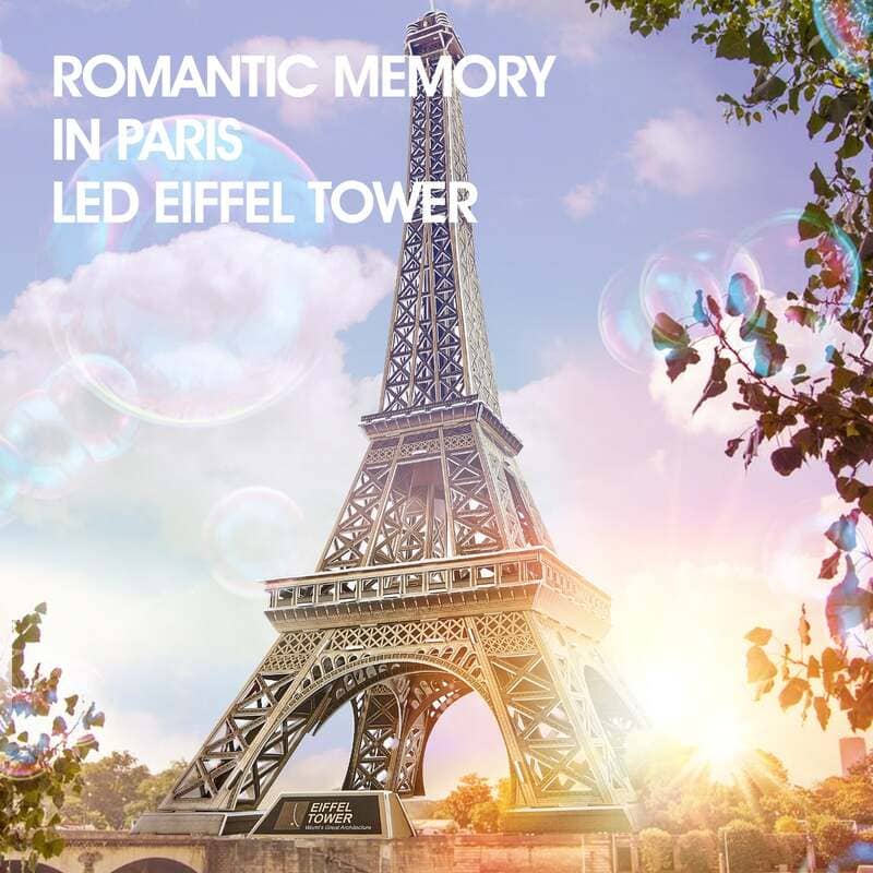 3D Puzzles | Eiffel Tower with LED Lights - CraftoyX