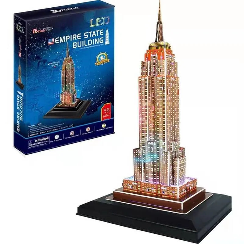 3D Puzzles | Empire State Building with LED Lights - CraftoyX