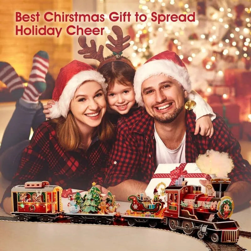 3D Puzzles | Christmas LED Train Set - CraftoyX