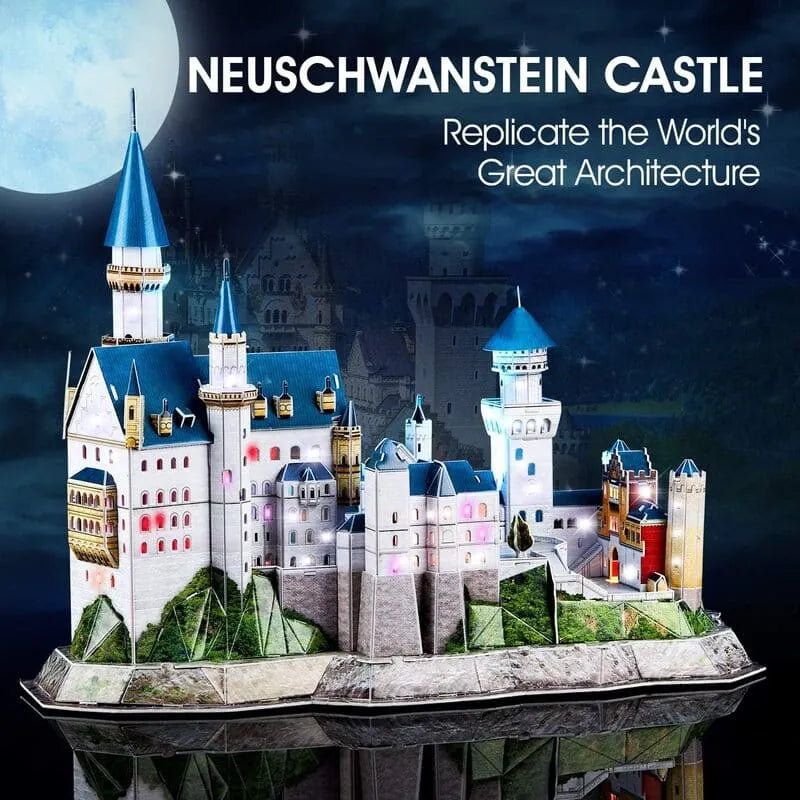 3D Puzzle | LED Neuschwanstein Castle Germany - CraftoyX