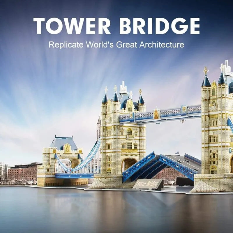 Puzzle 3D | London Tower Bridge - Educational Model Kit - CraftoyX