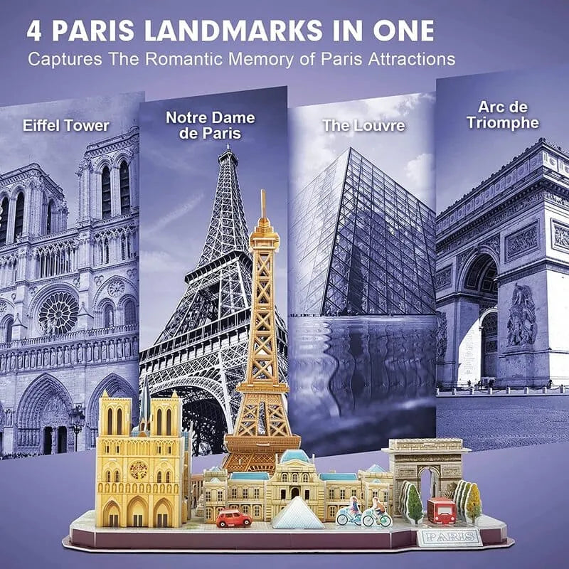 3D Puzzles | Paris Cityline Architecture - CraftoyX