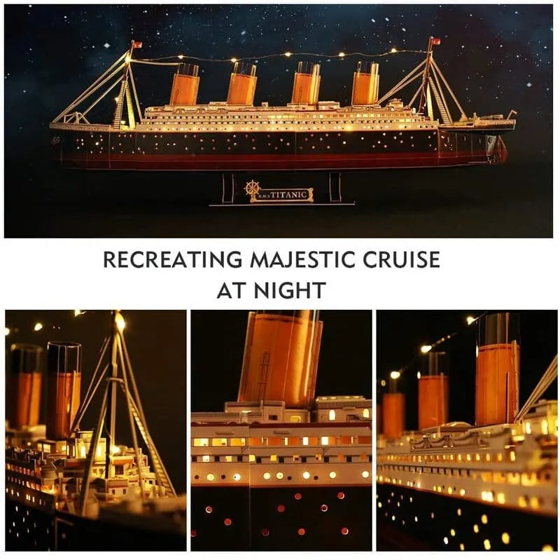 by craftoyx 3d titanic puzzle assembled glow