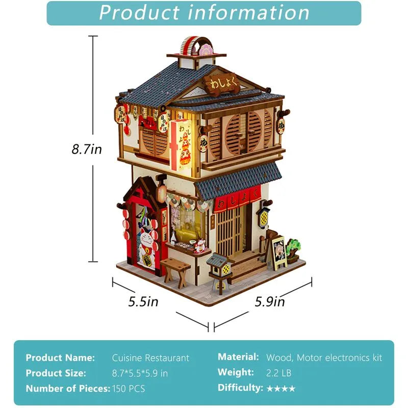 3D Wooden Puzzle kit | Cuisine Restaurant-CraftoyX