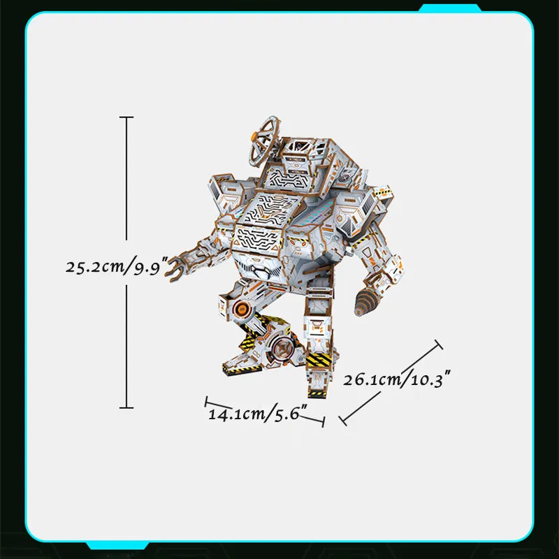 3D Wooden Puzzles | Engineering Mech-Yu Gong - Bluetooth Audio Robot Model-CraftoyX