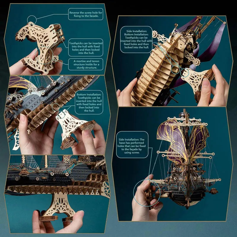 3D Wooden Puzzle | Epic Sailing Ship - Lord of Mysteries-CraftoyX