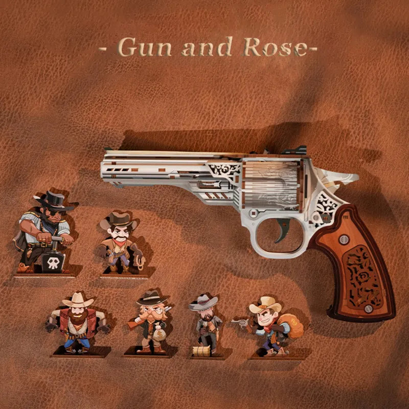 3D Wooden Puzzles | Gun and Rose-CraftoyX