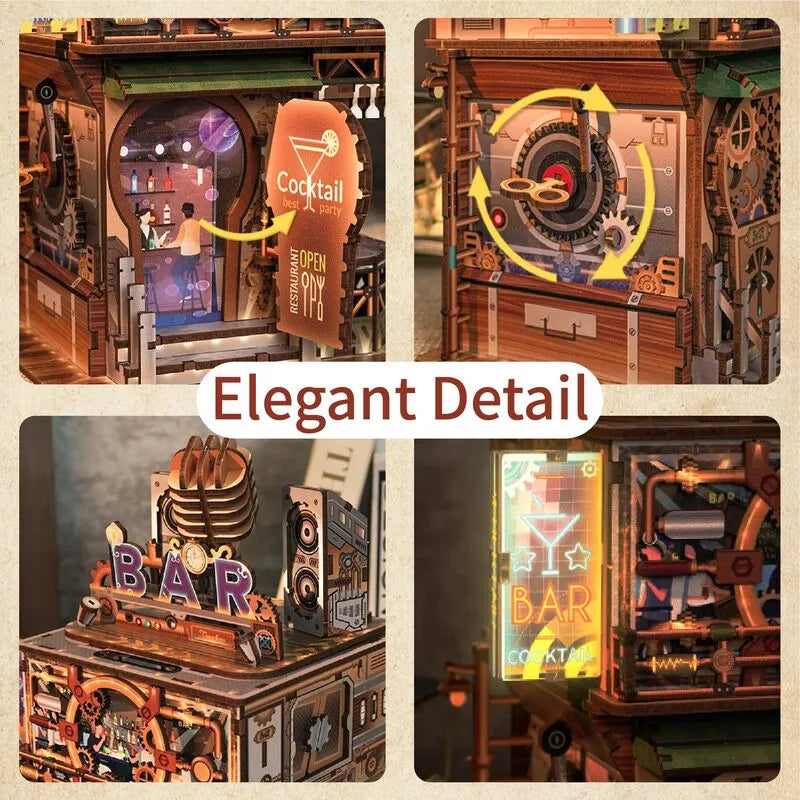 3D Wooden Puzzle kit | Punk Bar-CraftoyX