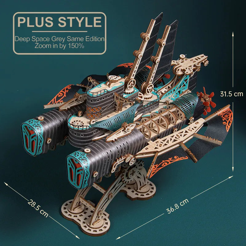 3D Wooden Puzzle | Spaceship Fantasy - 20,000 Leagues Under the Sea-CraftoyX