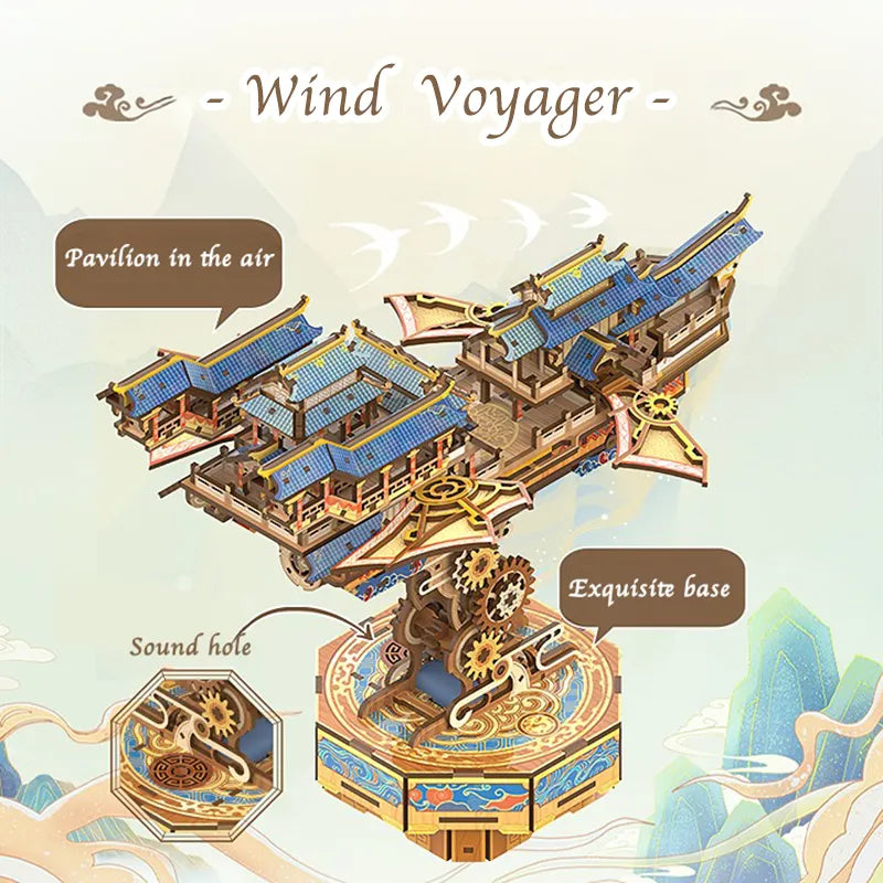 3D Wooden Puzzles | Wind Voyager-CraftoyX